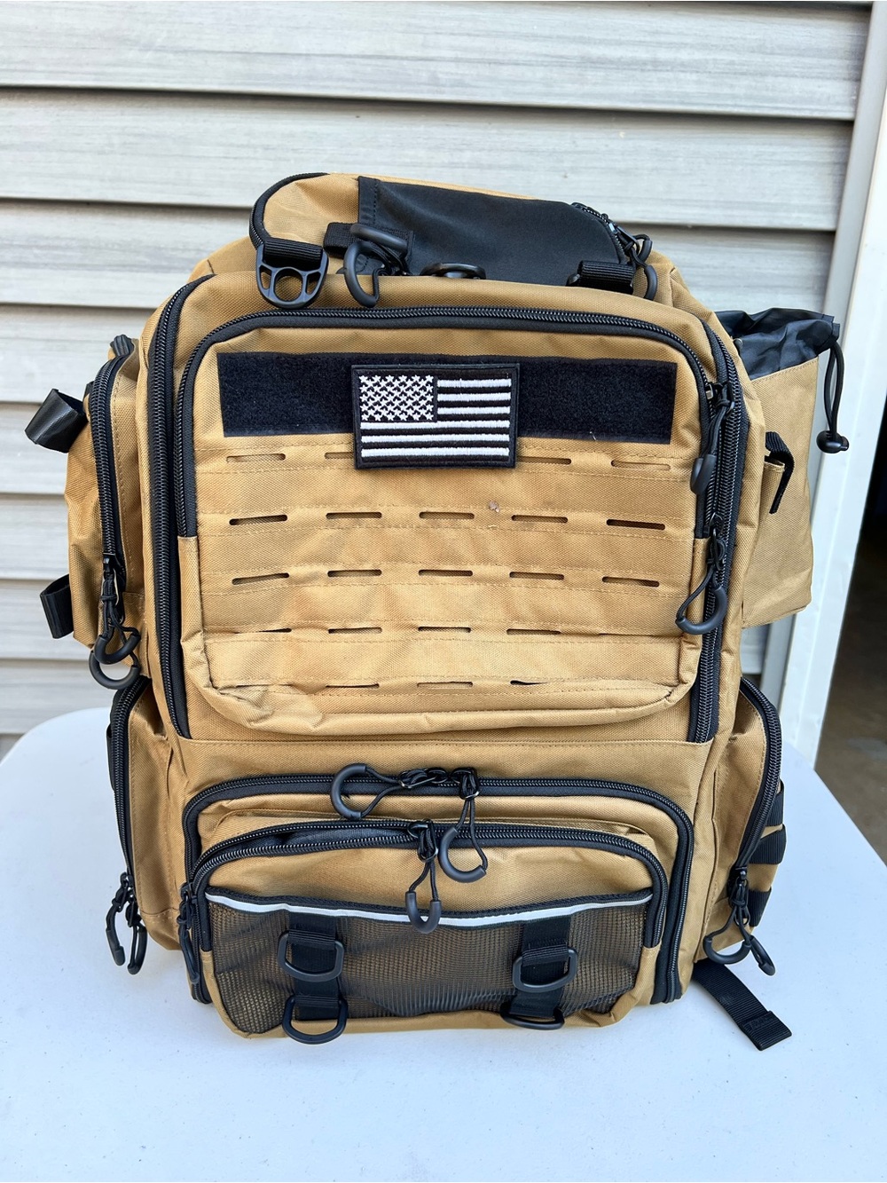 Fishing Tackle Box Backpack - 6 Compartments, 4 Removable Boxes, Bottle Holder